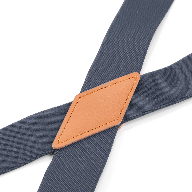 "Buyless Fashion 2 pack Suspenders for Men - 48"" Adjustable Straps 1 1/4"" - X Back With Black Clips"