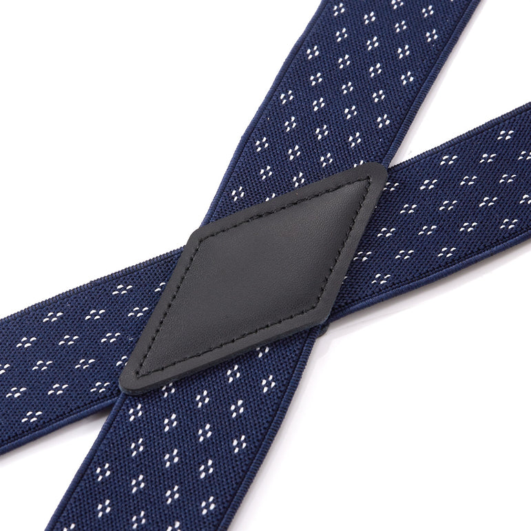 "Buyless Fashion 2 pack Suspenders for Men - 48"" Adjustable Straps 1 1/4"" - X Back with Black Hooks"