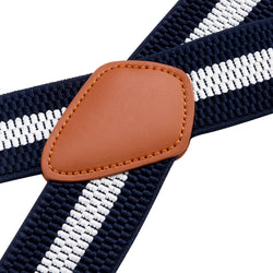 "Buyless Fashion Heavy Duty 2 Pack Suspenders for Men - 48"" Adjustable Straps 1 1/2"" - X Back with Strong Hooks"