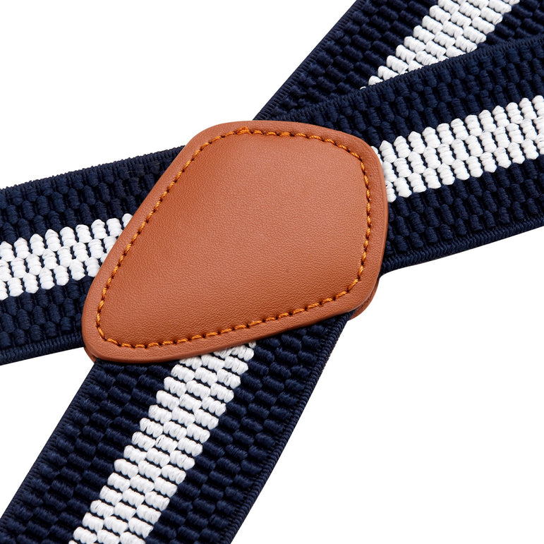 "Buyless Fashion Heavy Duty 2 Pack Suspenders for Men - 48"" Adjustable Straps 1 1/2"" - X Back with Strong Hooks"