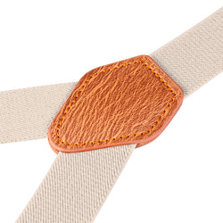 "Buyless Fashion Adjustable Suspenders for Kids - 26"" Elastic Straps 1"" - Leather Y Shape Back - 5151"