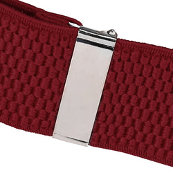 "Buyless Fashion Heavy Duty Textured 2 Pack Suspenders for Men - 48"" Adjustable Straps 1 1/2"" - Y Shape"
