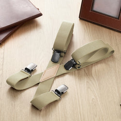 "Buyless Fashion 2 pack Suspenders for Men - 48"" Adjustable Straps 1 1/4"" - X Back With Black Clips"