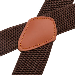 "Buyless Fashion Heavy Duty 2 Pack Suspenders for Men - 48"" Adjustable Straps 1 1/2"" - X Back with Strong Hooks"