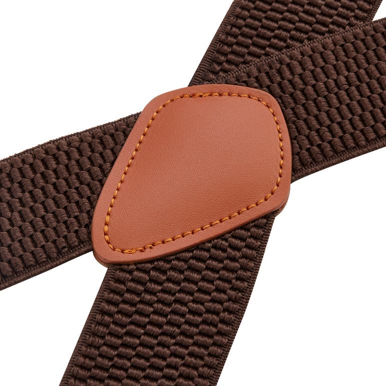 "Buyless Fashion Heavy Duty 2 Pack Suspenders for Men - 48"" Adjustable Straps 1 1/2"" - X Back with Strong Hooks"