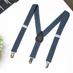 Buyless Fashion Adjustable 2 Pack Suspenders for Kids Toddlers Baby Elastic Solid Color 1 Inch - Y Back Design