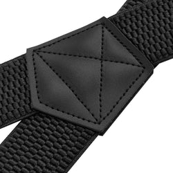 "Buyless Fashion Heavy Duty 2 Pack Suspenders for Men - 48"" Adjustable Straps 1 1/2"" - X Back with Strong Hooks"