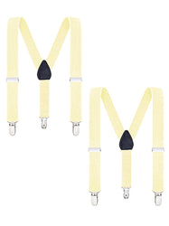 Buyless Fashion Adjustable 2 Pack Suspenders for Kids Toddlers Baby Elastic Solid Color 1 Inch - Y Back Design