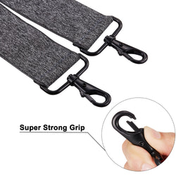 "Buyless Fashion Mens 2 Pack Suspenders - 48"" Elastic Adjustable Heavy Duty 2"" Wide - X Back With Black Hooks"