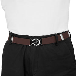 Buyless Fashion Kids Toddlers Baby Adjustable Elastic Stretch Belt with Silver Twisted Buckle