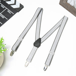 Buyless Fashion Adjustable 2 Pack Suspenders for Kids Toddlers Baby Elastic Solid Color 1 Inch - Y Back Design