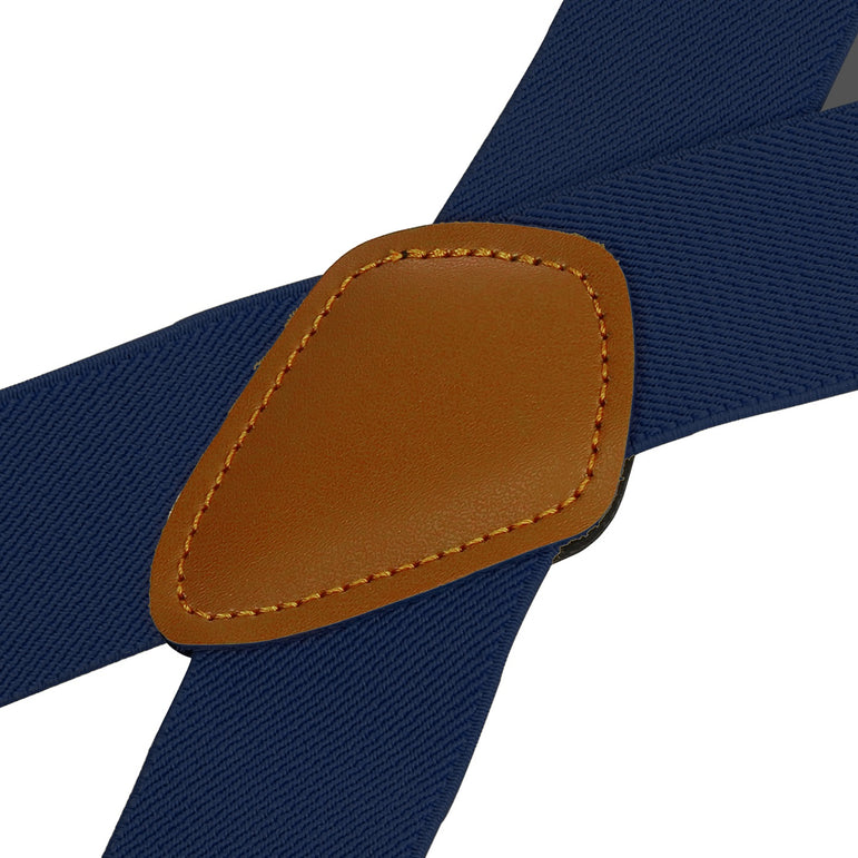 "Buyless Fashion Trucker 2 Pack Suspenders for Men - 48"" Elastic Adjustable Straps 1 1/4"" - X Back Utility Braces"