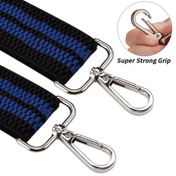 "Buyless Fashion Heavy Duty 2 Pack Suspenders for Men - 48"" Adjustable Straps 1 1/2"" - X Back with Strong Hooks"