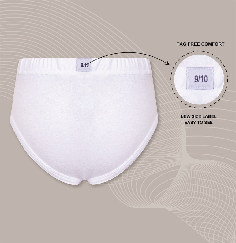 Buyless Fashion Boys White Briefs Soft Cotton Underwear 4 Pack