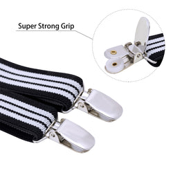 Buyless Fashion Adjustable 2 Pack Suspenders for Kids Toddlers Baby Elastic Solid Color 1 Inch - Y Back Design