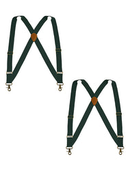 "Buyless Fashion Trucker 2 Pack Suspenders for Men - 48"" Elastic Adjustable Straps 1 1/4"" - X Back Utility Braces"