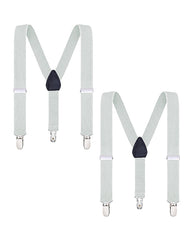 Buyless Fashion Adjustable 2 Pack Suspenders for Kids Toddlers Baby Elastic Solid Color 1 Inch - Y Back Design