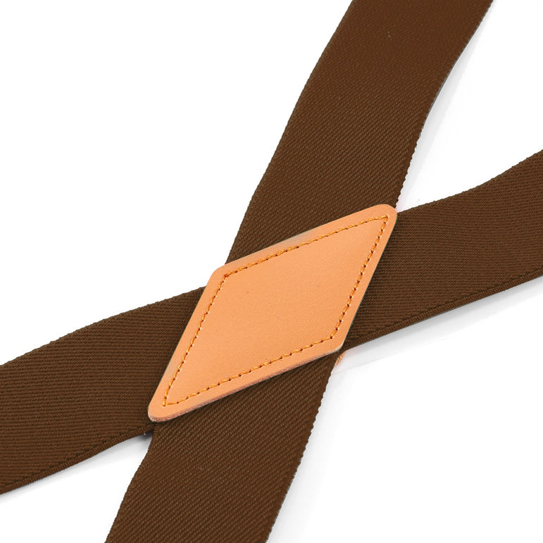 "Buyless Fashion 2 pack Suspenders for Men - 48"" Adjustable Straps 1 1/4"" - X Back With Black Clips"