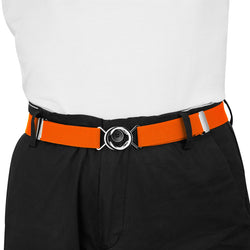 Buyless Fashion Kids Toddlers Baby Adjustable Elastic Stretch Belt with Silver Twisted Buckle