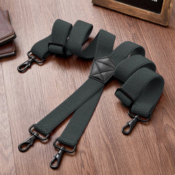"Buyless Fashion Heavy Duty 2 Pack Suspenders for Men - 48"" Adjustable Straps 1 1/2"" - X Back with Strong Hooks"