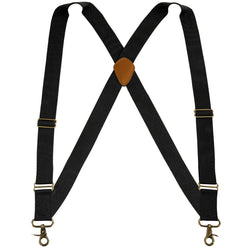 "Buyless Fashion Trucker Suspenders for Men - 48"" Elastic Adjustable Straps 1 1/4"" - X Back Utility Braces"