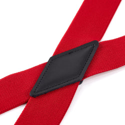 "Buyless Fashion 2 pack Suspenders for Men - 48"" Adjustable Straps 1 1/4"" - X Back with Black Hooks"