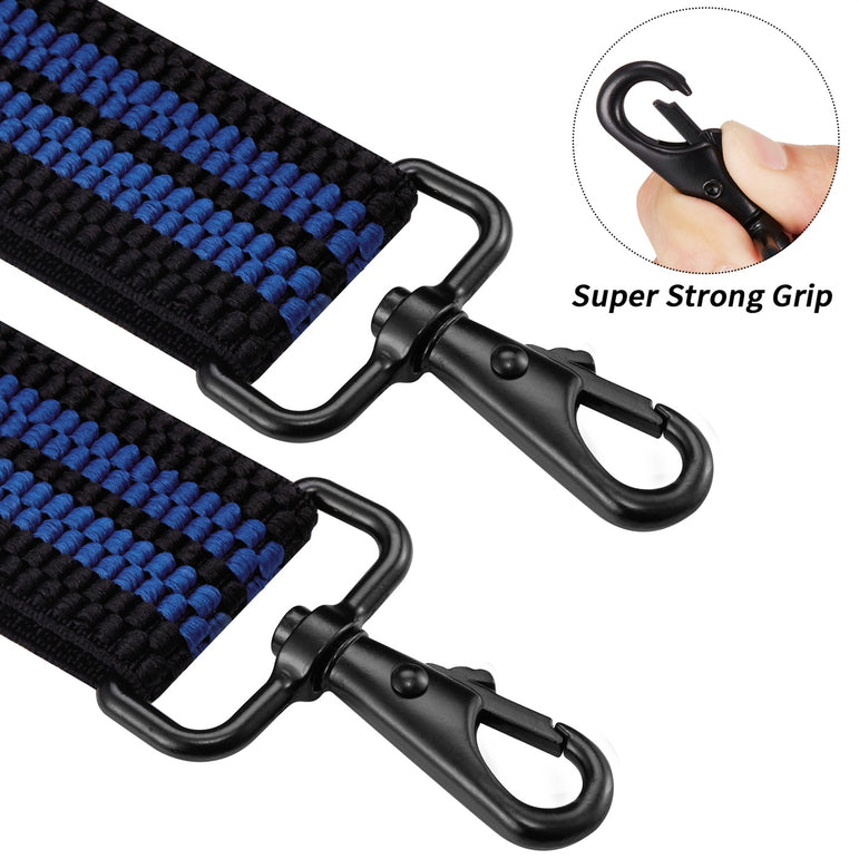 "Buyless Fashion Heavy Duty 2 Pack Suspenders for Men - 48"" Adjustable Straps 1 1/2"" - X Back with Strong Hooks"