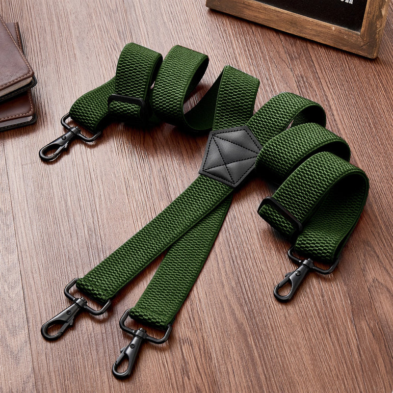 "Buyless Fashion Heavy Duty 2 Pack Suspenders for Men - 48"" Adjustable Straps 1 1/2"" - X Back with Strong Hooks"