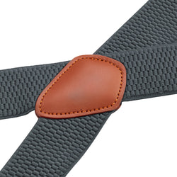 "Buyless Fashion Heavy Duty 2 Pack Suspenders for Men - 48"" Adjustable Straps 1 1/2"" - X Back with Strong Hooks"