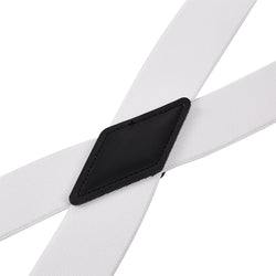 "Buyless Fashion 2 pack Suspenders for Men - 48"" Adjustable Straps 1 1/4"" - X Back with Black Hooks"