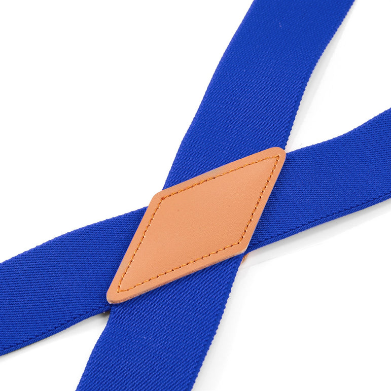 "Buyless Fashion 2 pack Suspenders for Men - 48"" Adjustable Straps 1 1/4"" - X Back With Black Clips"