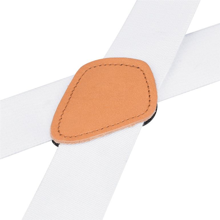 "Buyless Fashion Trucker 2 Pack Suspenders for Men - 48"" Elastic Adjustable Straps 1 1/4"" - X Back"