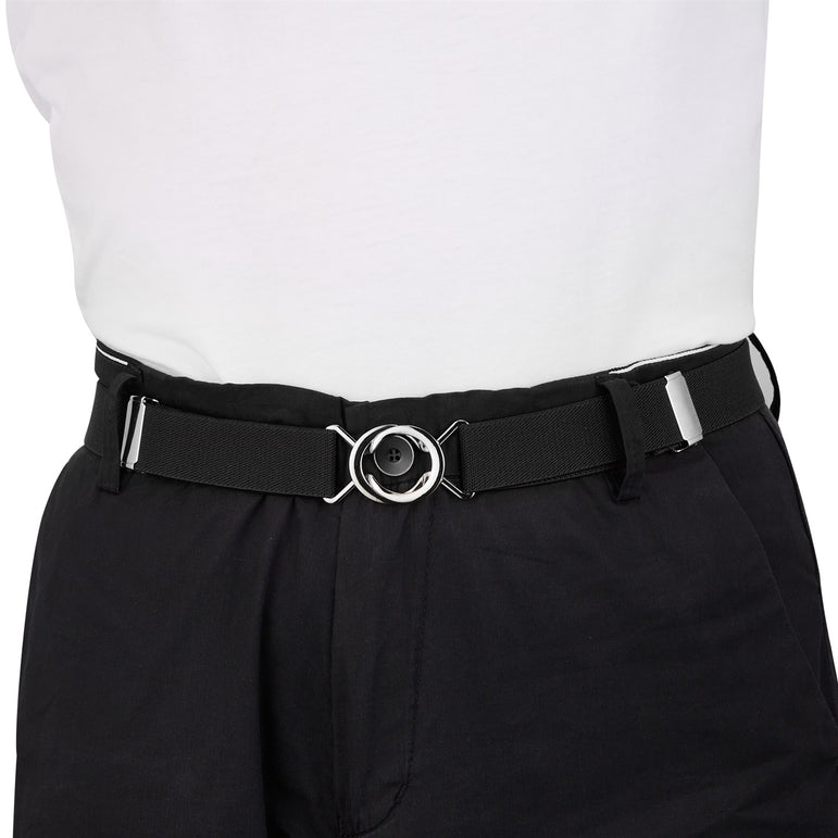 Buyless Fashion Kids Toddlers Baby Adjustable Elastic Stretch Belt with Silver Twisted Buckle