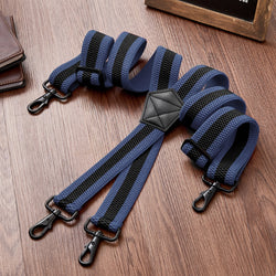 "Buyless Fashion Heavy Duty 2 Pack Suspenders for Men - 48"" Adjustable Straps 1 1/2"" - X Back with Strong Hooks"