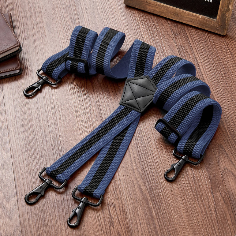 "Buyless Fashion Heavy Duty 2 Pack Suspenders for Men - 48"" Adjustable Straps 1 1/2"" - X Back with Strong Hooks"