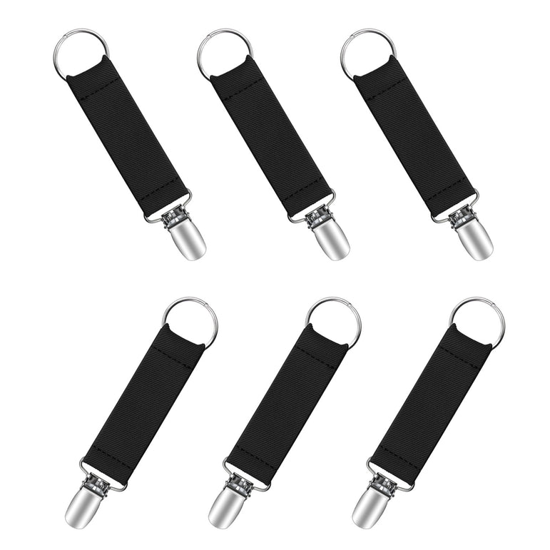 Buyless Fashion Hat Clip For Travel Elastic Fabric Friendly Hat Clip Luggage Hat Clips For Women Kids Hat Companion - 6 Pack