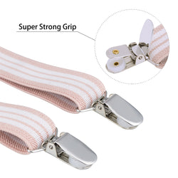 Buyless Fashion Adjustable 2 Pack Suspenders for Kids Toddlers Baby Elastic Solid Color 1 Inch - Y Back Design