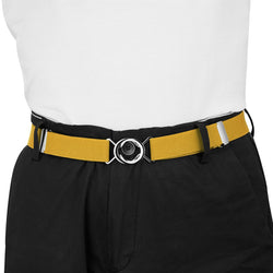 Buyless Fashion Kids Toddlers Baby Adjustable Elastic Stretch Belt with Silver Twisted Buckle