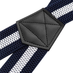 "Buyless Fashion Heavy Duty 2 Pack Suspenders for Men - 48"" Adjustable Straps 1 1/2"" - X Back with Strong Hooks"