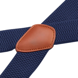 "Buyless Fashion Heavy Duty 2 Pack Suspenders for Men - 48"" Adjustable Straps 1 1/2"" - X Back with Strong Hooks"