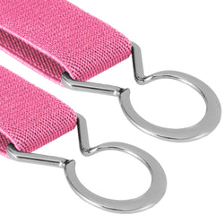 Buyless Fashion Kids Toddlers Baby Adjustable Elastic Stretch Belt with Silver Twisted Buckle