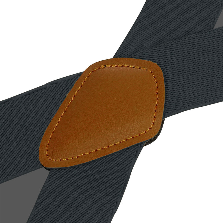"Buyless Fashion Trucker 2 Pack Suspenders for Men - 48"" Elastic Adjustable Straps 1 1/4"" - X Back Utility Braces"