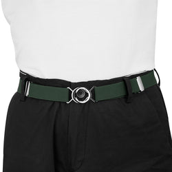 Buyless Fashion Kids Toddlers Baby Adjustable Elastic Stretch Belt with Silver Twisted Buckle