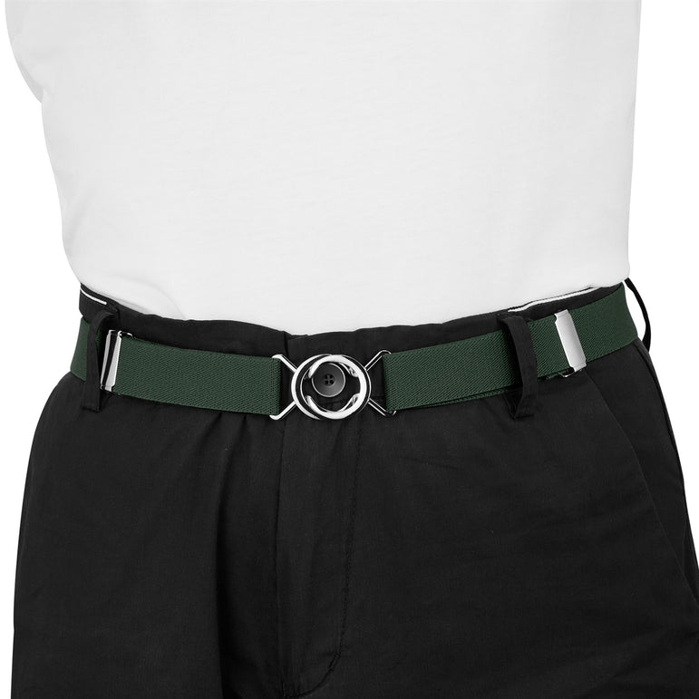 Buyless Fashion Kids Toddlers Baby Adjustable Elastic Stretch Belt with Silver Twisted Buckle