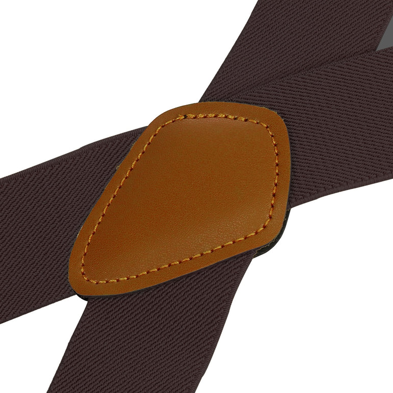 "Buyless Fashion Trucker Suspenders for Men - 48"" Elastic Adjustable Straps 1 1/4"" - X Back Utility Braces"