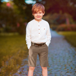 Buyless Fashion Boys Shorts Pants Flat Front Cotton Casual Straight Cut