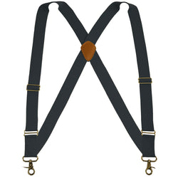 "Buyless Fashion Trucker Suspenders for Men - 48"" Elastic Adjustable Straps 1 1/4"" - X Back Utility Braces"