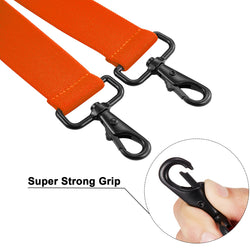 "Buyless Fashion 2 pack Suspenders for Men - 48"" Adjustable Straps 1 1/4"" - X Back with Black Hooks"