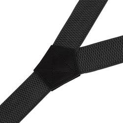 "Buyless Fashion Heavy Duty Textured 2 Pack Suspenders for Men - 48"" Adjustable Straps 1 1/2"" - Y Shape"