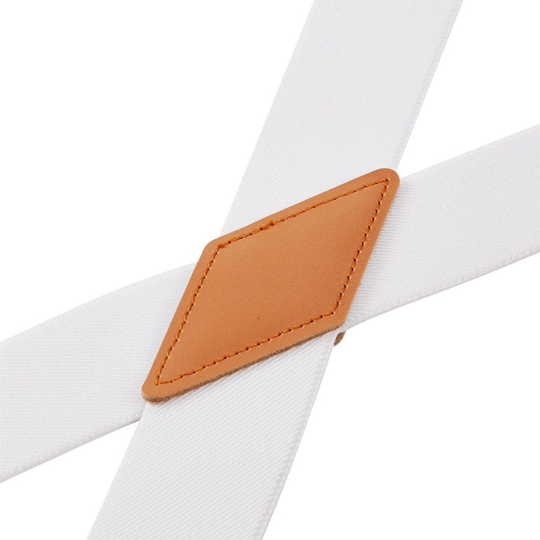 "Buyless Fashion 2 pack Suspenders for Men - 48"" Adjustable Straps 1 1/4"" - X Back With Black Clips"